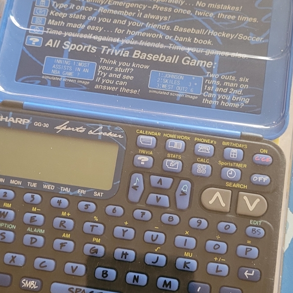 Nwt! SHARP GG-30 Sports Locker Vintage Electronic Organizer - Picture 2 of 3